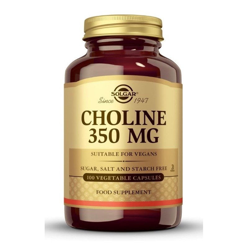 Colina 350 Mg 100 Cápsulas Solgar Colina 350 Mg 100 Cápsulas Solgar