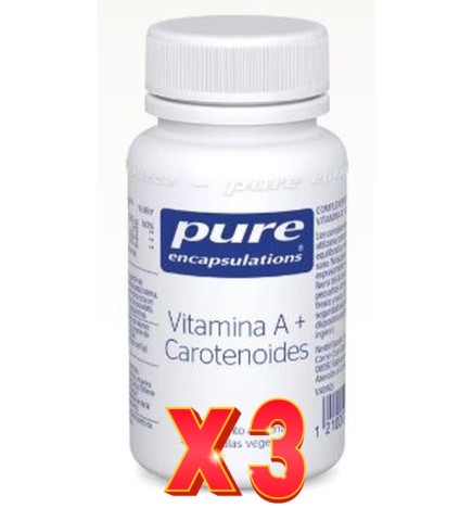 Pack de 3 unidades Vitamina A+ Carotenoides 90 cápsulas Pure Encapsulation