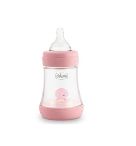 Biberon Perfect5 0 M + 150 Ml Sil Rosa Chicco