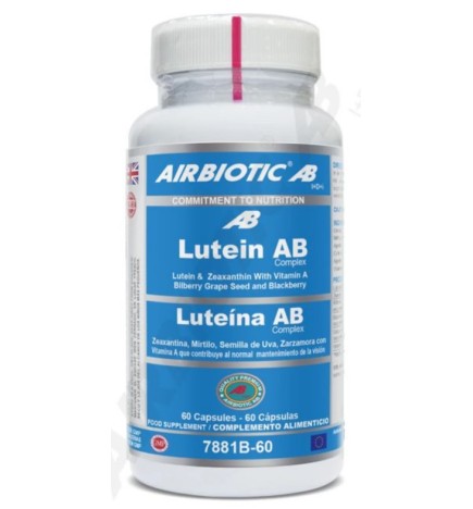 Lutein Ab Complex (Luteína, Zeaxantina, Vitamina A, Mirtilo, Semilla De Uva Y Zarzamora) 60 Caps Airbiotic