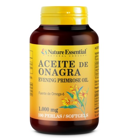 Aceite de onagra 1000 mg (10% GLA) 100 perlas Nature Essential