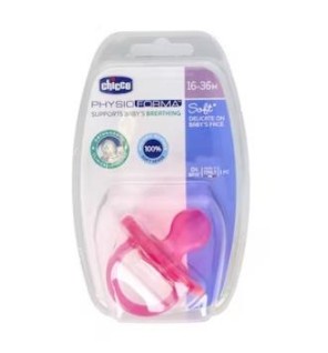 Chupete Physio Soft Silicona Anat Rosa 12M+ 1Un Chicco