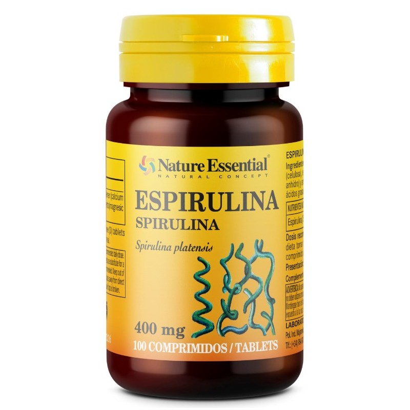 Espirulina 400 mg 100 comprimidos Nature Essential Espirulina 400 mg 100 comprimidos Nature Essential