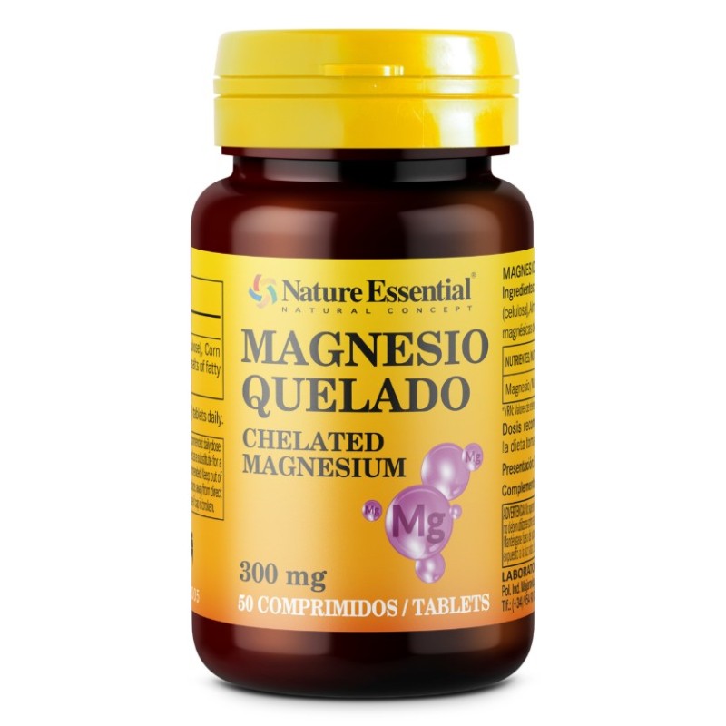 Magnesio 300 mg (Quelado) 50 comprimidos Nature Essential Magnesio 300 mg (Quelado) 50 comprimidos Nature Essential