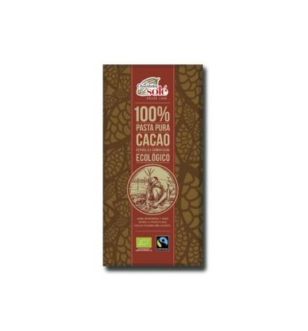 Chocolate Negro 100%  80 Gramos Eco Sg Chocolates Sole