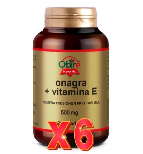 Pack 6 uds Aceite de onagra 500 mg (10% GLA) 220 perlas Obire