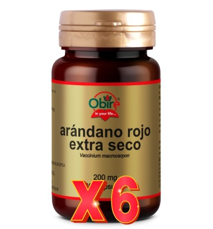 Pack 6 uds Arandano rojo 5000 mg (ext seco 200 mg) 60 capsulas Obire
