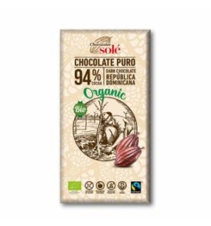 Chocolate Negro 94%  100 Gramos Eco Sg Chocolates Sole