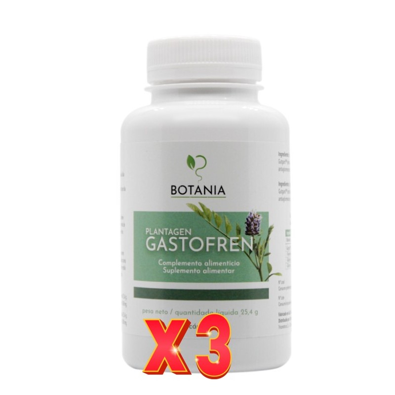 Pack de 3 unidades Plantagen Gastofren 50 Cápsulas Botania Pack de 3 unidades Plantagen Gastofren 50 Cápsulas Botania