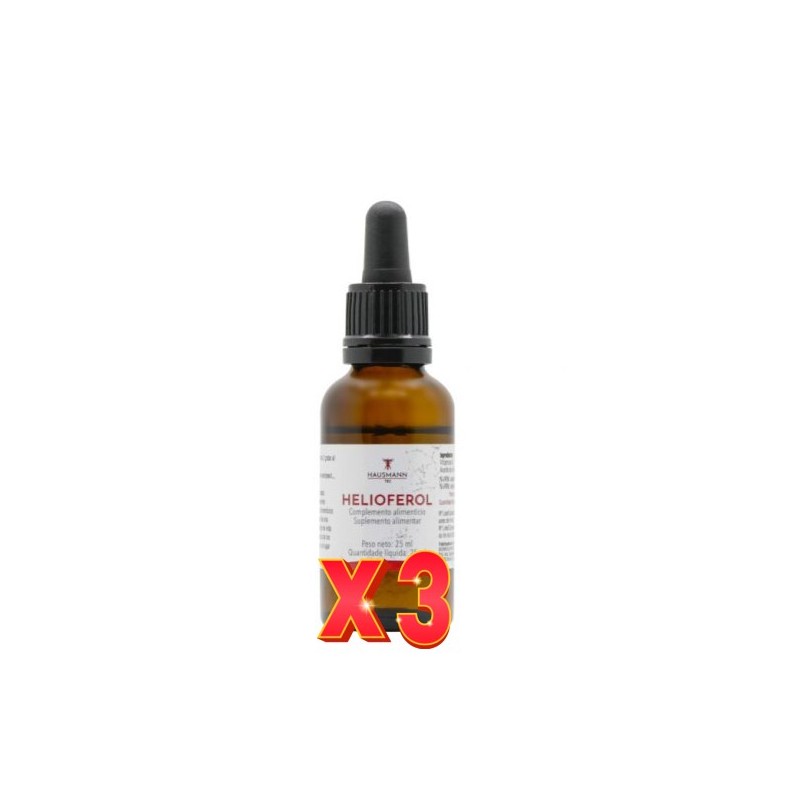 Pack de 3 unidades Helioferol Gotas 25 Ml (Vit. D3) Hausmann Pack de 3 unidades Helioferol Gotas 25 Ml (Vit. D3) Hausmann