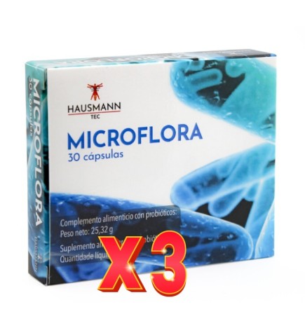 Pack de 3 unidades Microflora 30 Cápsulas Hausmann