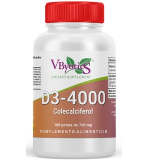 D-4000 Vitamina D3 4.000 Ui 180 Perlas Vbyotics