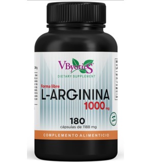 L-Arginina 1000 Mg 180 Cápsulas Vbyotics