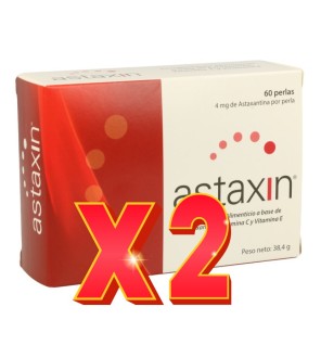 Pack de 2 unidades Astaxin 4 Mg Con Vitamina C Y E 60 Perlas Vbyotics
