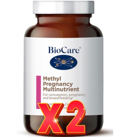 Pack de 2 unidades Methyl Pregnancy Multinutrient 60 Cápsulas Vegetales Biocare