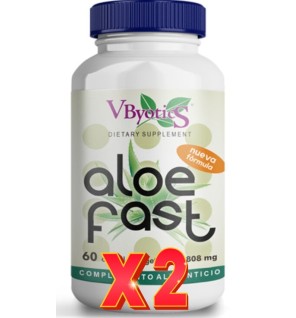 Pack de 2 unidades Aloe Fast Nueva Fórmula 60 Cápsulas Vegetales Vbyotics