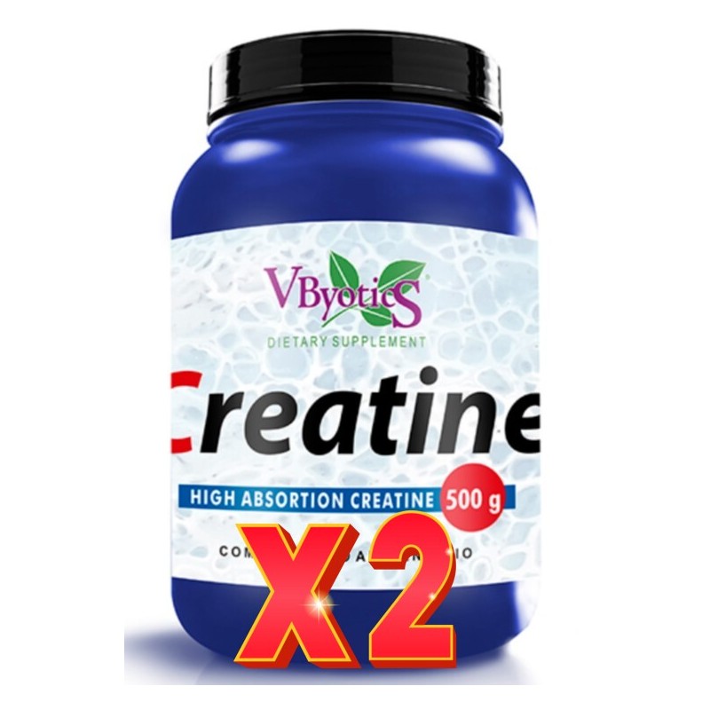 Pack de 2 unidades Creatina Polvo Creapure® 500 G Polvo Vbyotics