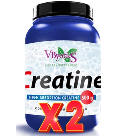 Pack de 2 unidades Creatina Polvo Creapure® 500 G Polvo Vbyotics