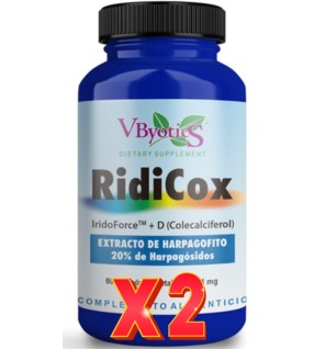 Pack de 2 unidades Ridicox Con Iridoforce+D3 60 Cápsulas Vegetales Vbyotics