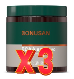 Pack de 3 unidades Bcaa Polvo 200 Gramos De Polvo  Bonusan