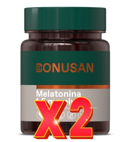 Pack de 2 unidades Melatonina 1,5 Mg Plus 90 Comprimidos Bonusan
