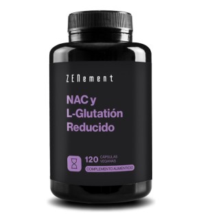 NAC y L-Glutatión Reducido 120 Cápsulas Veganas Zenement