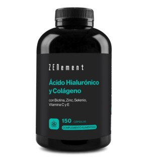 Ácido Hialurónico y Colágeno, con Biotina, Zinc, Selenio, Vitamina C 150 Cápsulas Zenement