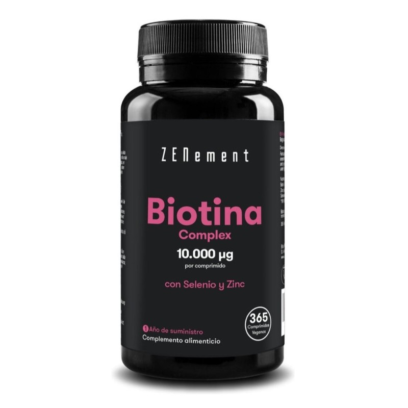 Complejo de Biotina, con Selenio y Zinc 365 Comprimidos Veganas Zenement Complejo de Biotina, con Selenio y Zinc 365 Comprimidos Veganas Zenement