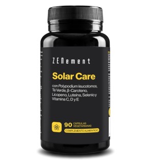 Solar Care, con Polypodium leucotomos, Té Verde, ß-Caroteno, Lico 90 Cápsulas Vegetarianas Zenement