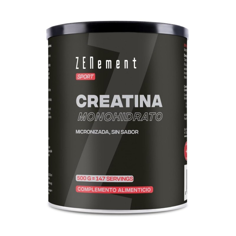 Creatina Monohidrato, Micronizada, Sin sabor 500 g Zenement Creatina Monohidrato, Micronizada, Sin sabor 500 g Zenement