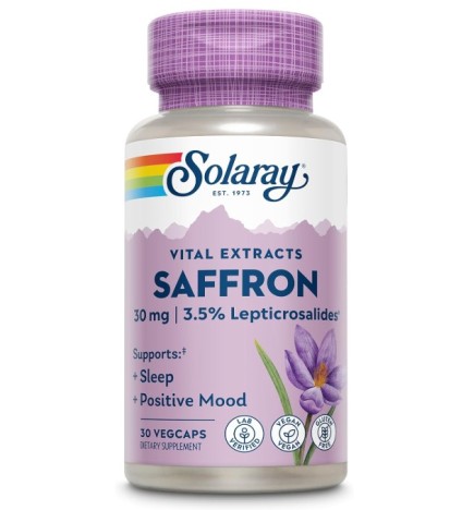 Saffron  Azafran (Affron) 30 Cápsulas Vegetales Solaray