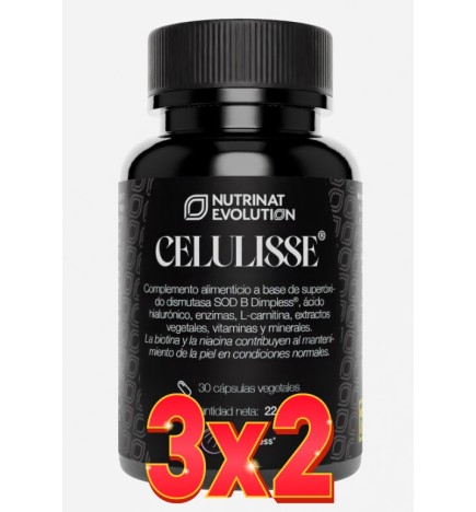 Pack de 3x2 unidades Celulisse 30 Cápsulas Vegetales Nutrinat Evolution