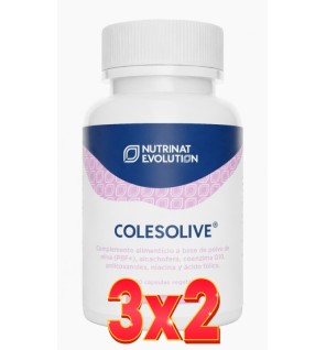 Pack de 3x2 unidades Colesolive 90 Cápsulas Vegetales Nutrinat Evolution