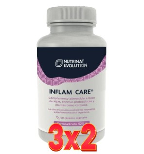 Pack de 3x2 unidades Inflam Care 60 Cápsulas Vegetales Nutrinat Evolution