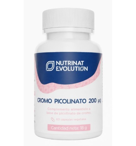 Cromo Picolinato 200 µg 60 Cápsulas Vegetales Nutrinat Evolution