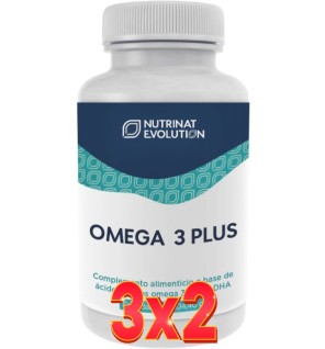 Pack de 3x2 unidades Omega 3 Plus 60 Cápsulas Vegetales Nutrinat Evolution