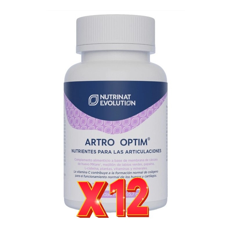 Pack de 12 unidades Artro Optim 90 Cápsulas Vegetales Nutrinat Evolution