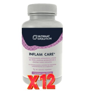 Pack de 12 unidades Inflam Care 60 Cápsulas Vegetales Nutrinat Evolution