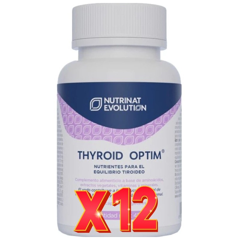 Pack de 12 unidades Thyroid Optim 60 Cápsulas Vegetales Nutrinat Evolution
