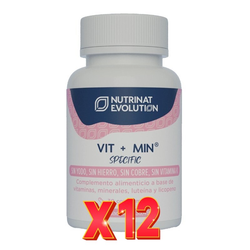 Pack de 12 unidades Vit+Min Specific 30 Comprimidos Nutrinat Evolution