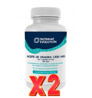 Pack de 2 unidades Aceite De Onagra 1.300 Mg 30 Cápsulas Nutrinat Evolution