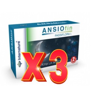 Pack de 3 unidades Ansiofin 30 Cápsulas. EQUISALUD