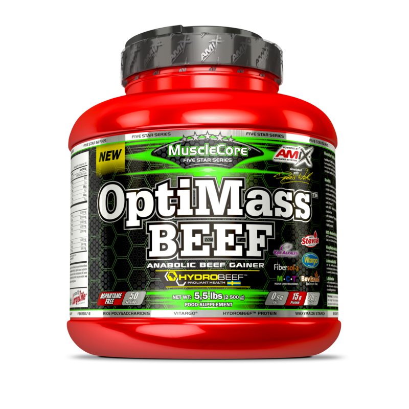 Optimass Beef Gainer 2500Gr Doble Chocolate Blanco de Amix Optimass Beef Gainer 2500Gr Doble Chocolate Blanco de Amix