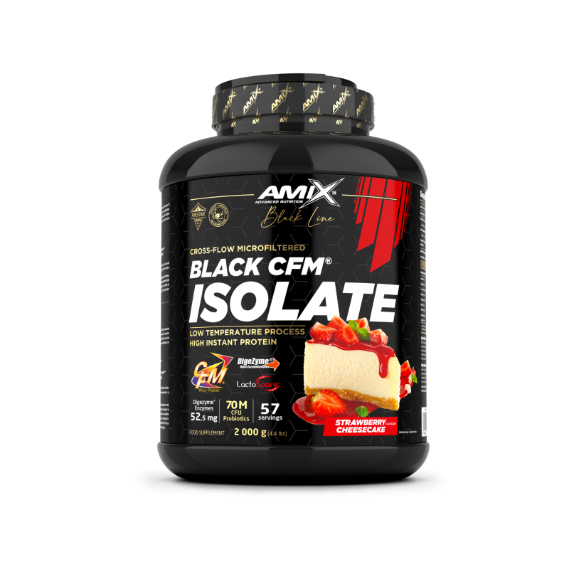 Black Cfm Isolate 2 Kg Fresa-Tarta De Queso de Amix Black Cfm Isolate 2 Kg Fresa-Tarta De Queso de Amix