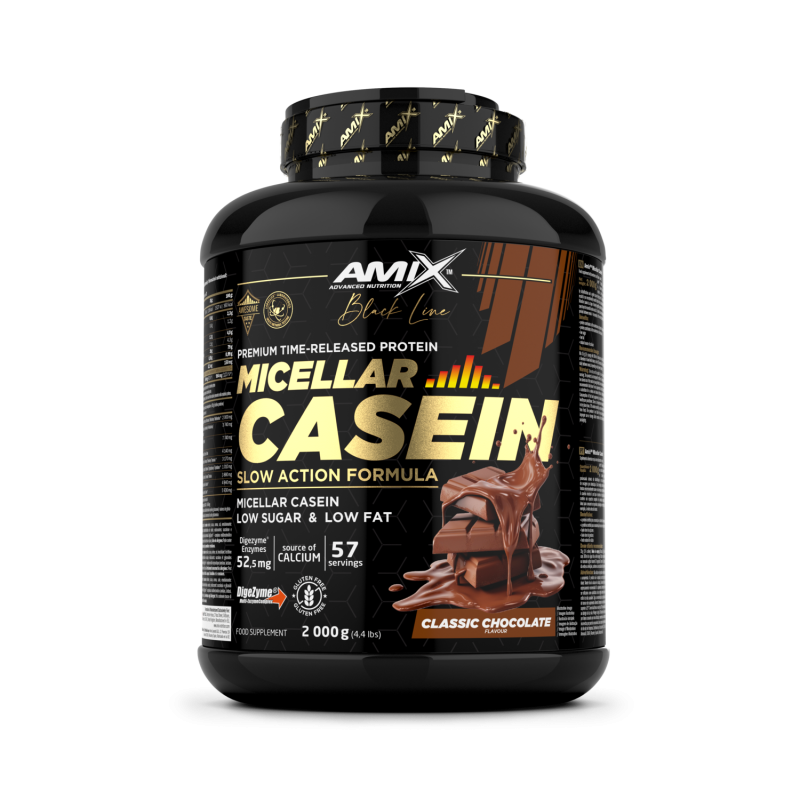 Black Micellar Casein 2 Kg Chocolate Classic de Amix Black Micellar Casein 2 Kg Chocolate Classic de Amix