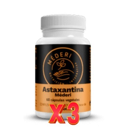 Pack de 3 unidades Astaxantina 60 Cápsulas Méderi Nutrición Integrativa