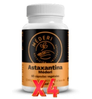 Pack de 4 unidades Astaxantina 60 Cápsulas Méderi Nutrición Integrativa