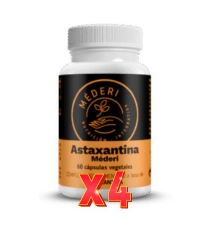 Pack de 4 unidades Astaxantina 60 Cápsulas Méderi Nutrición Integrativa