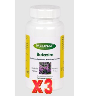 Pack de 3 unidades Betazim 60 Capsulas Mednat