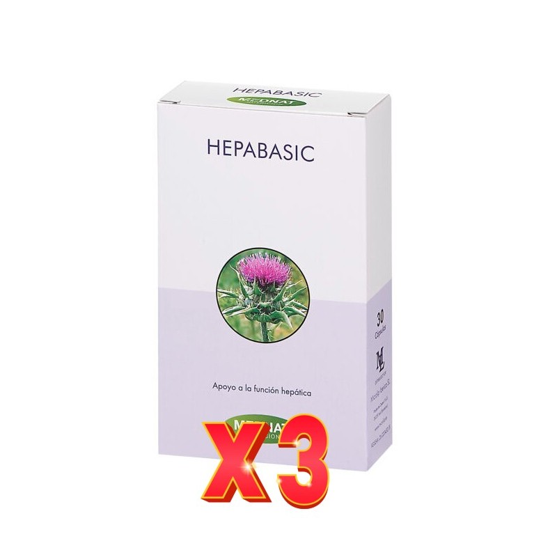 Pack de 3 unidades Hepabasic 30 Capsulas Mednat Pack de 3 unidades Hepabasic 30 Capsulas Mednat